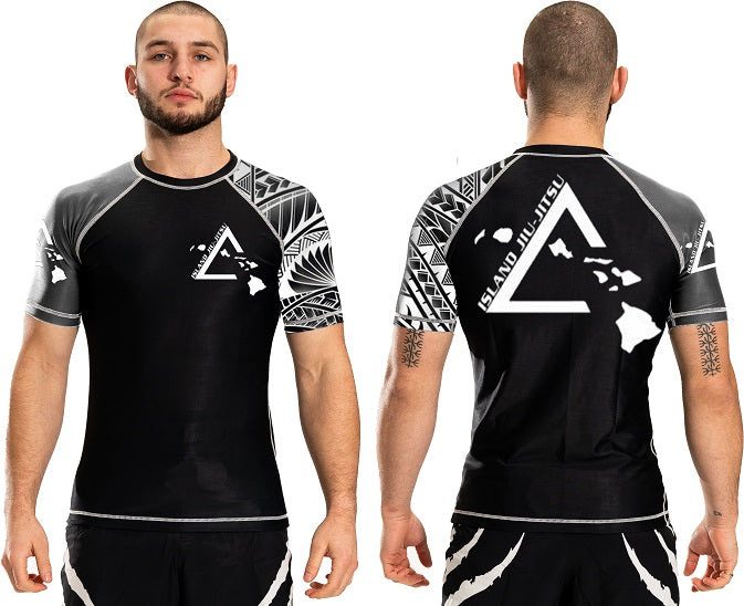 Island Jiu-Jitsu Atlantic Short Sleeve Junior Ranked Team Rashguard