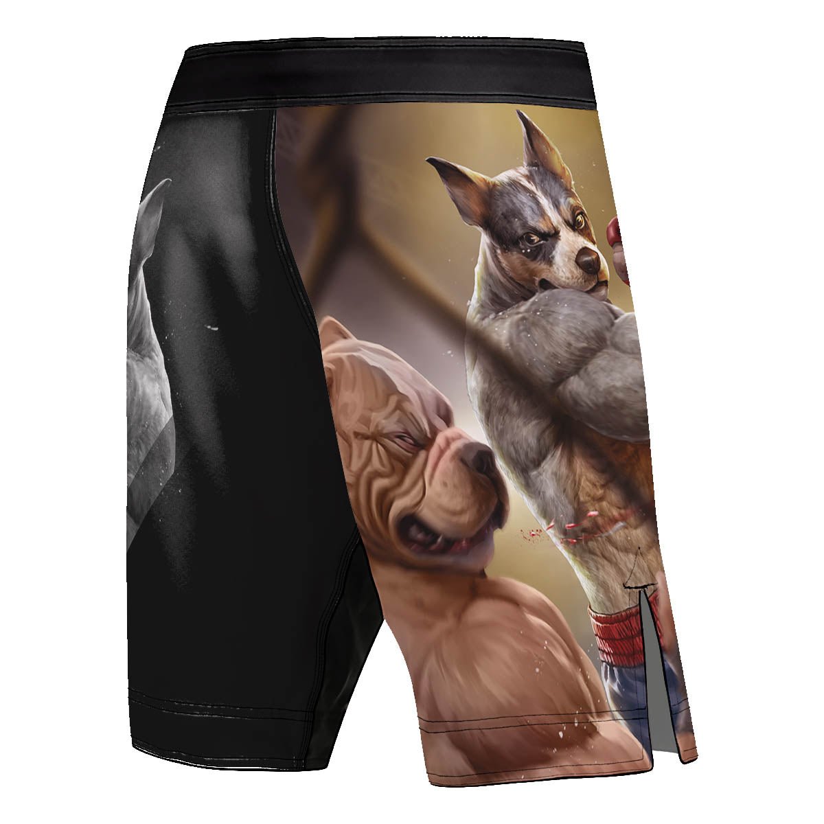 Blue Heeler Brawler Men's Fight Shorts - Raven Fightwear