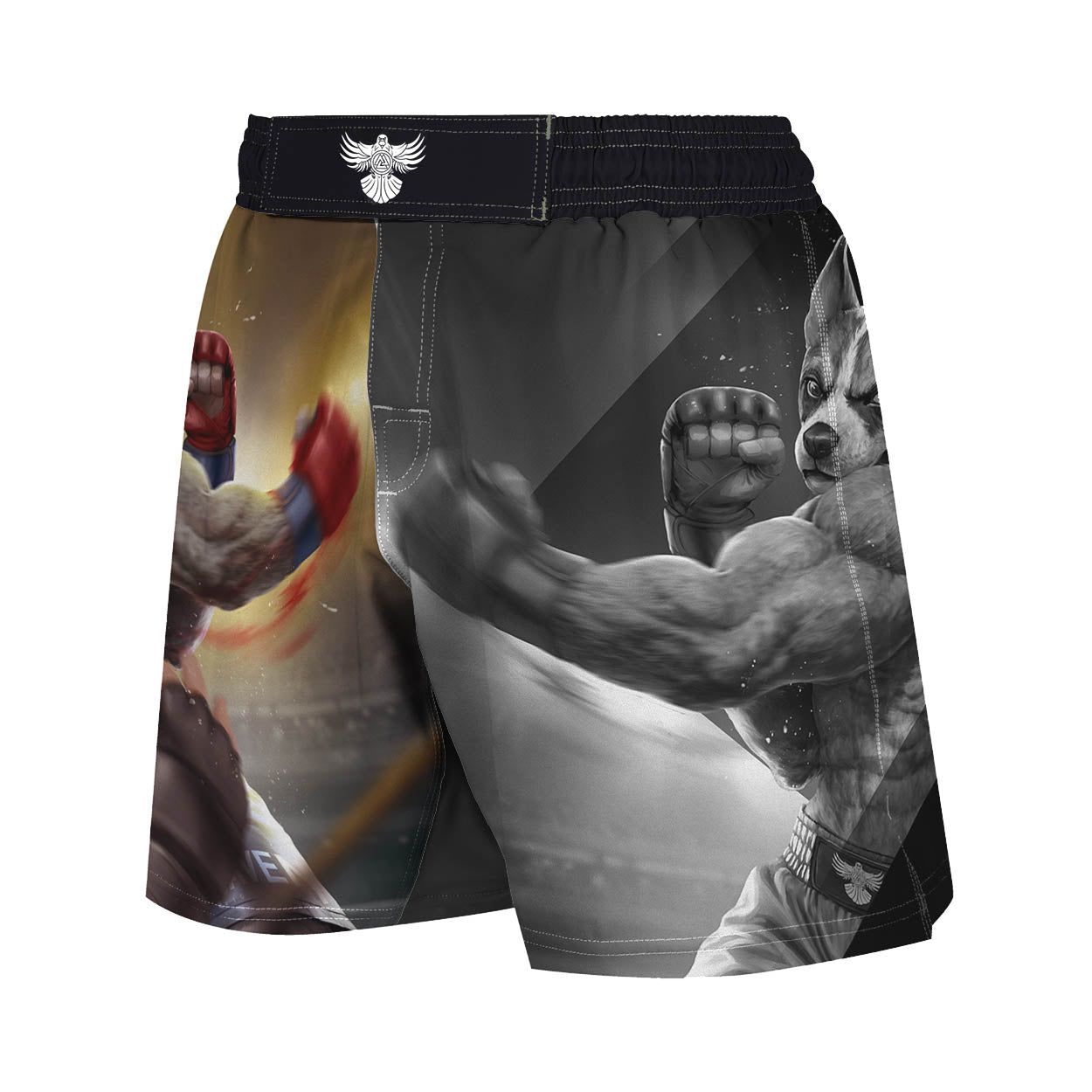 Blue Heeler Brawler Men's Hybrid Fight Shorts - Raven Fightwear