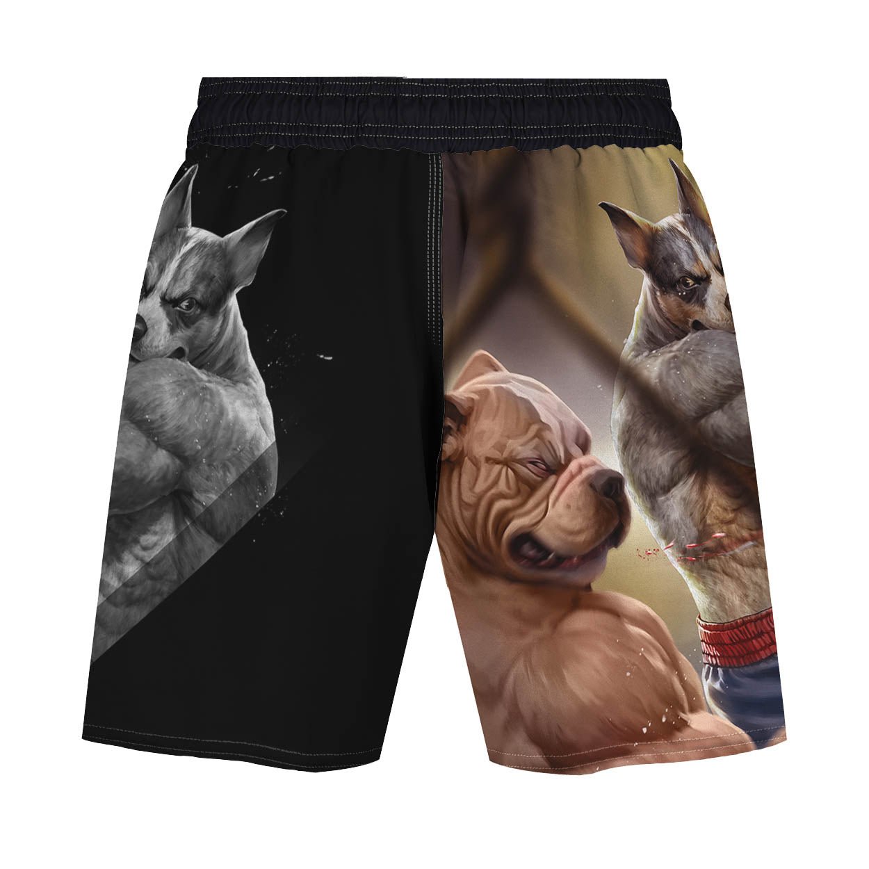 Blue Heeler Brawler Men's Hybrid Fight Shorts - Raven Fightwear