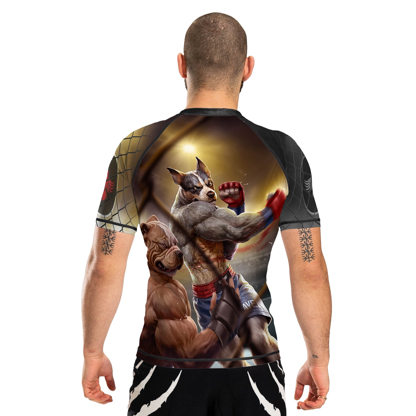 Blue Heeler Brawler Men's Short Sleeve Rashguard - Raven Fightwear