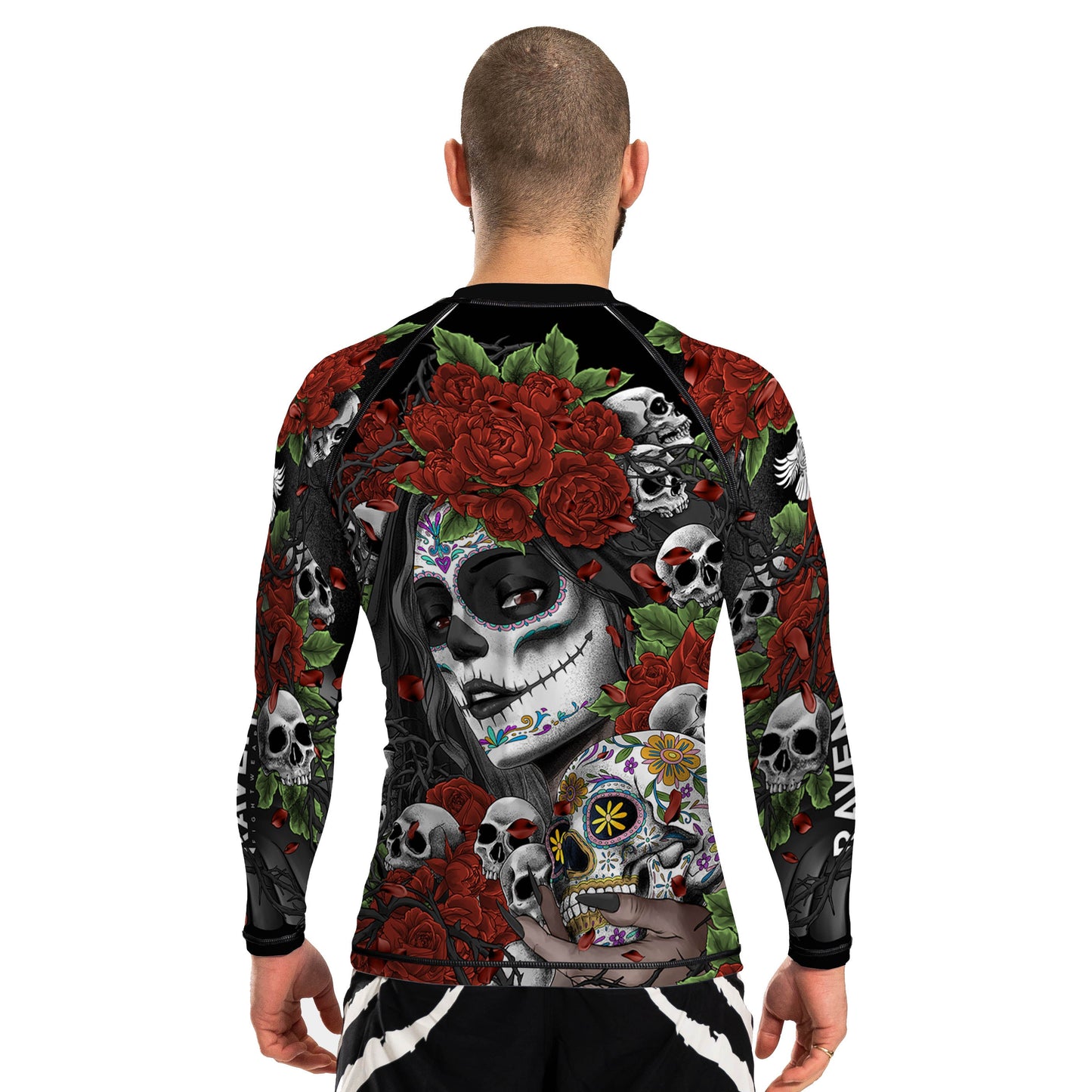 Calaveras y Rosas Men's Long Sleeve Rashguard - Raven Fightwear