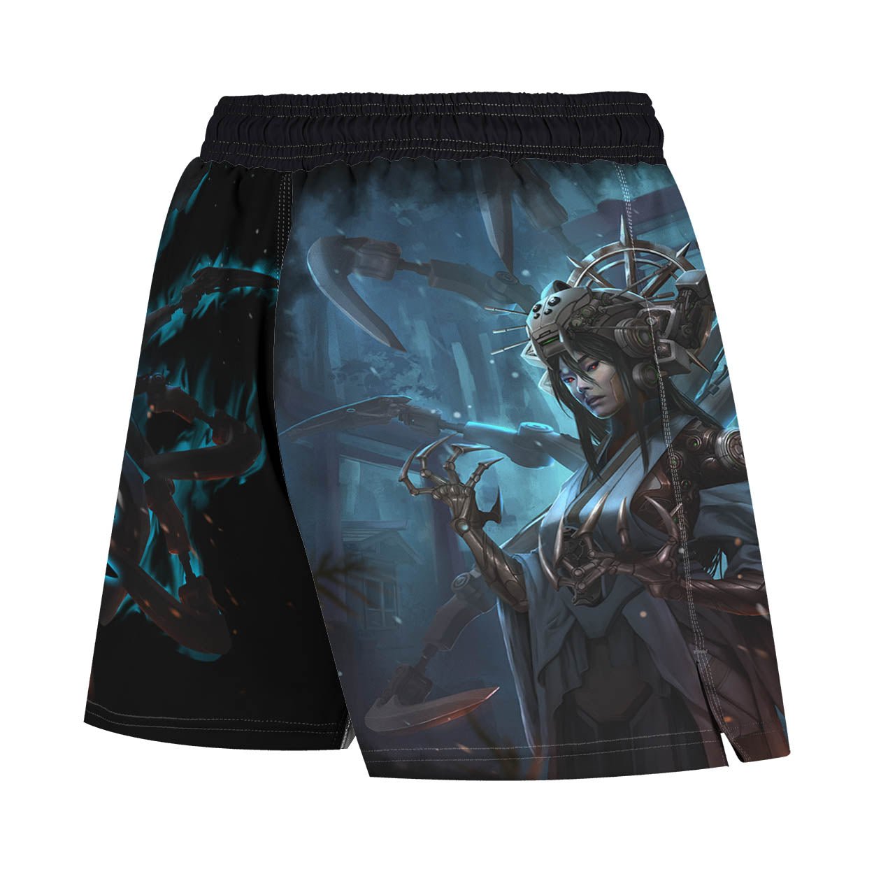 Cyber Jorogumo Men's Hybrid Fight Shorts - Raven Fightwear