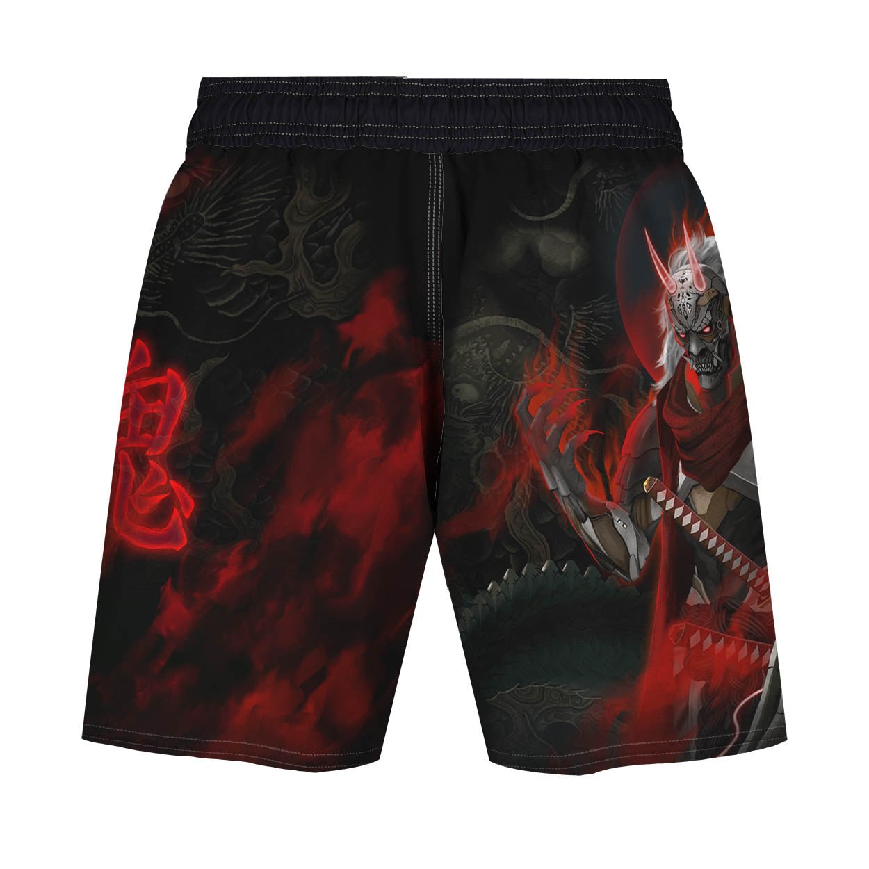 Cyber Oni Men's Hybrid Fight Shorts - Raven Fightwear