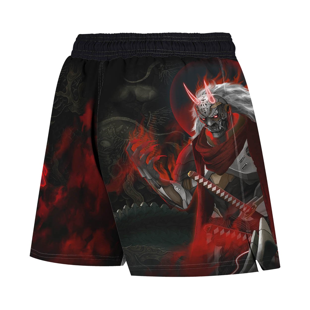 Cyber Oni Men's Hybrid Fight Shorts - Raven Fightwear
