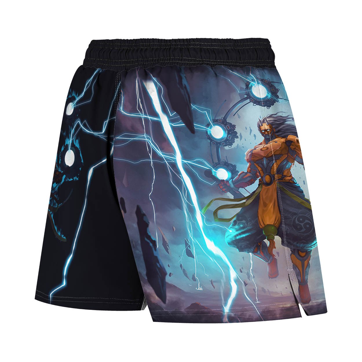 Cyber Raijin Men's Hybrid Fight Shorts - Raven Fightwear