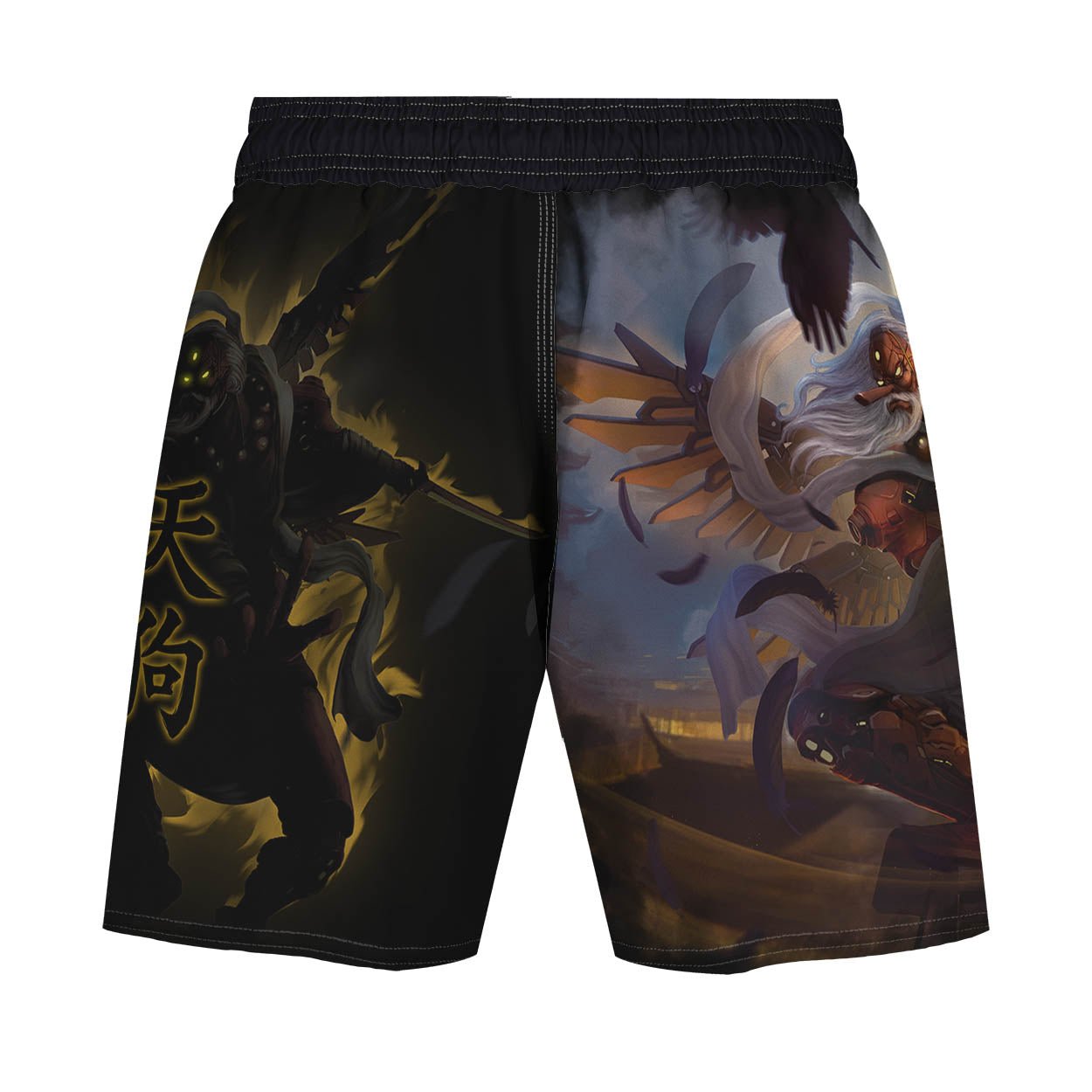 Cyber Tengu Men's Hybrid Fight Shorts - Raven Fightwear