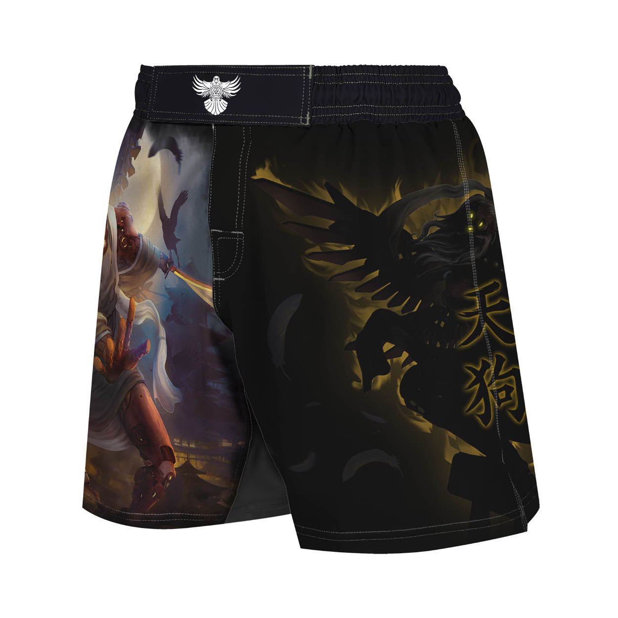 Cyber Tengu Men's Hybrid Fight Shorts - Raven Fightwear