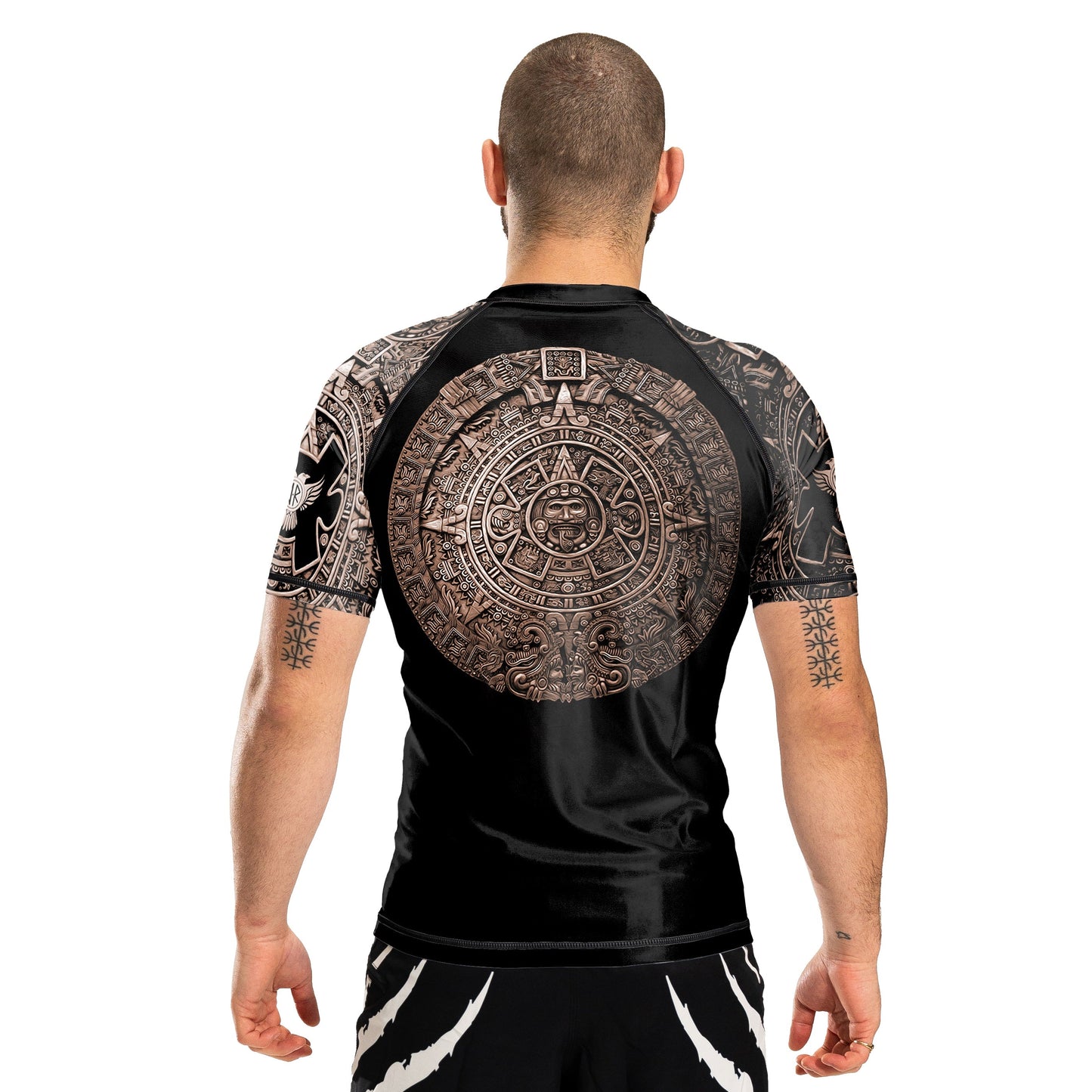 Gods of Mesoamerica Ranked Men's Short Sleeve Rashguard - Raven Fightwear