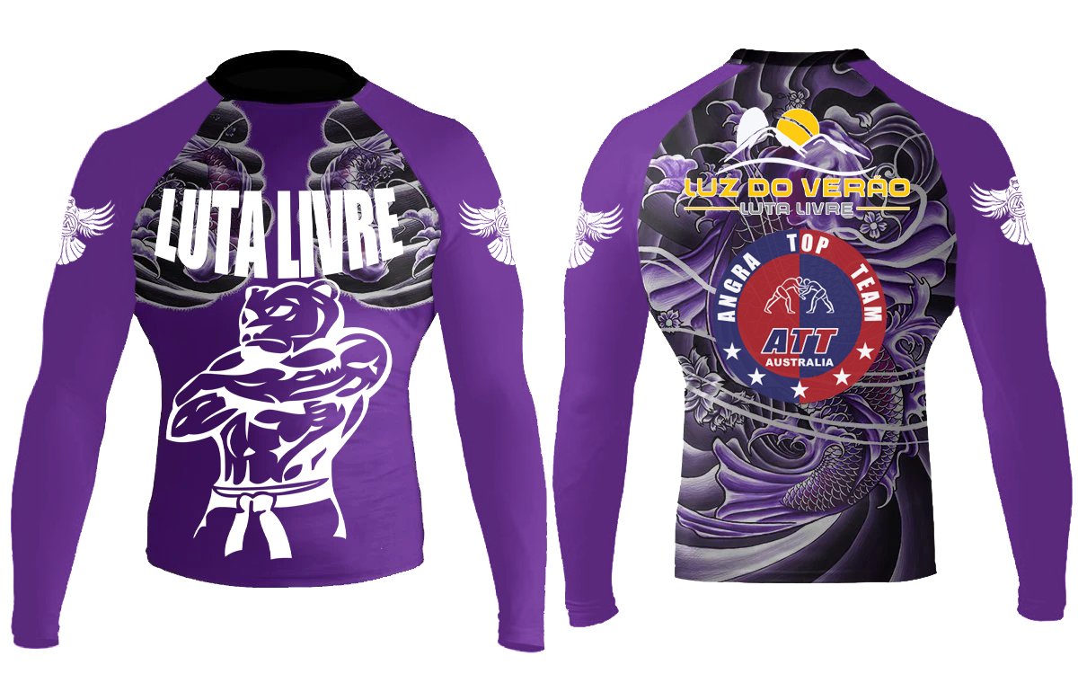 Luta Livre Club Junior Long Sleeve Rashguard - Raven Fightwear
