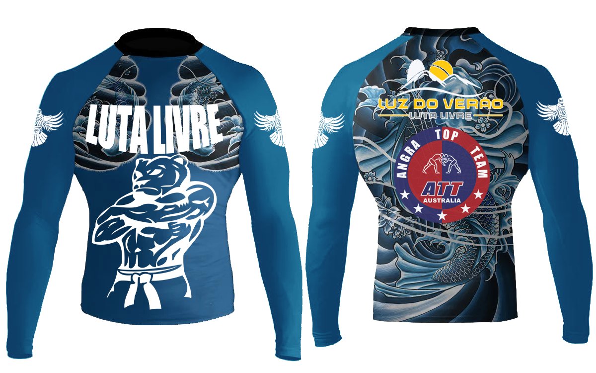 Luta Livre Club Junior Long Sleeve Rashguard - Raven Fightwear