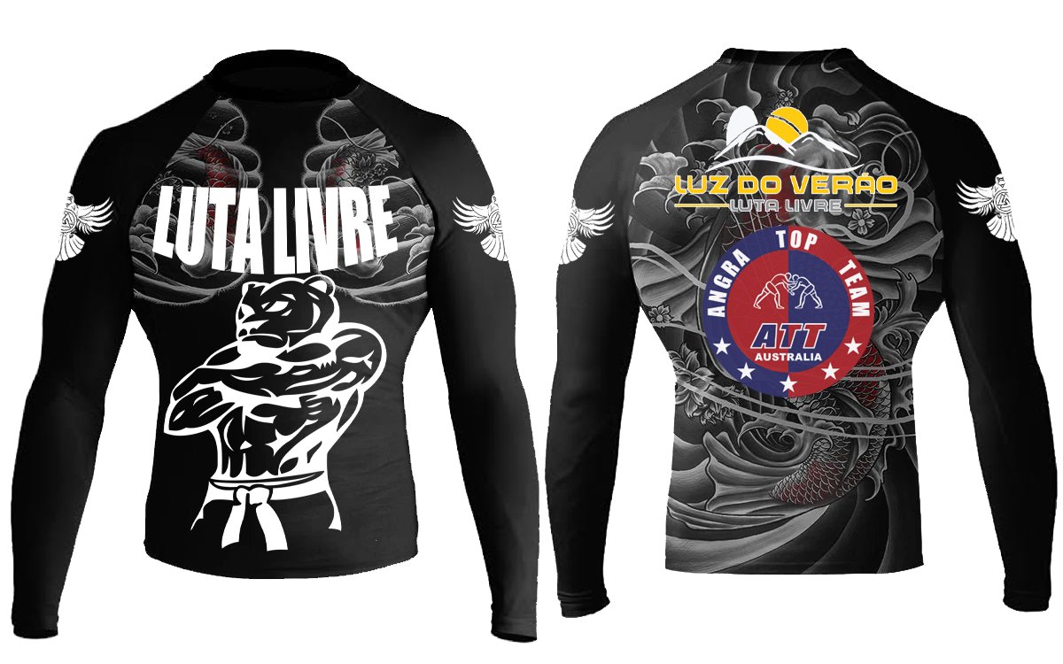 Luta Livre Club Junior Long Sleeve Rashguard - Raven Fightwear