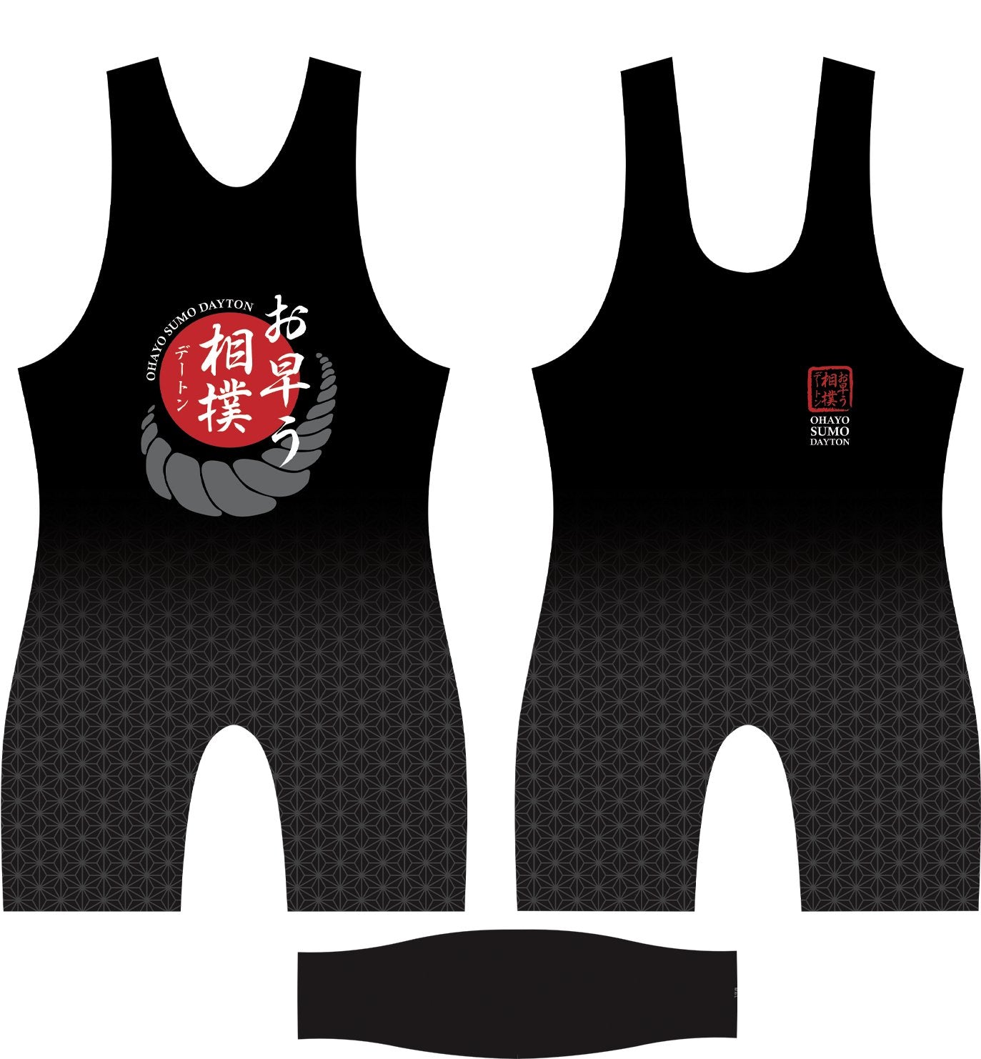 Ohayo Sumo Dayton Adult Club Wrestling Singlet - Raven Fightwear