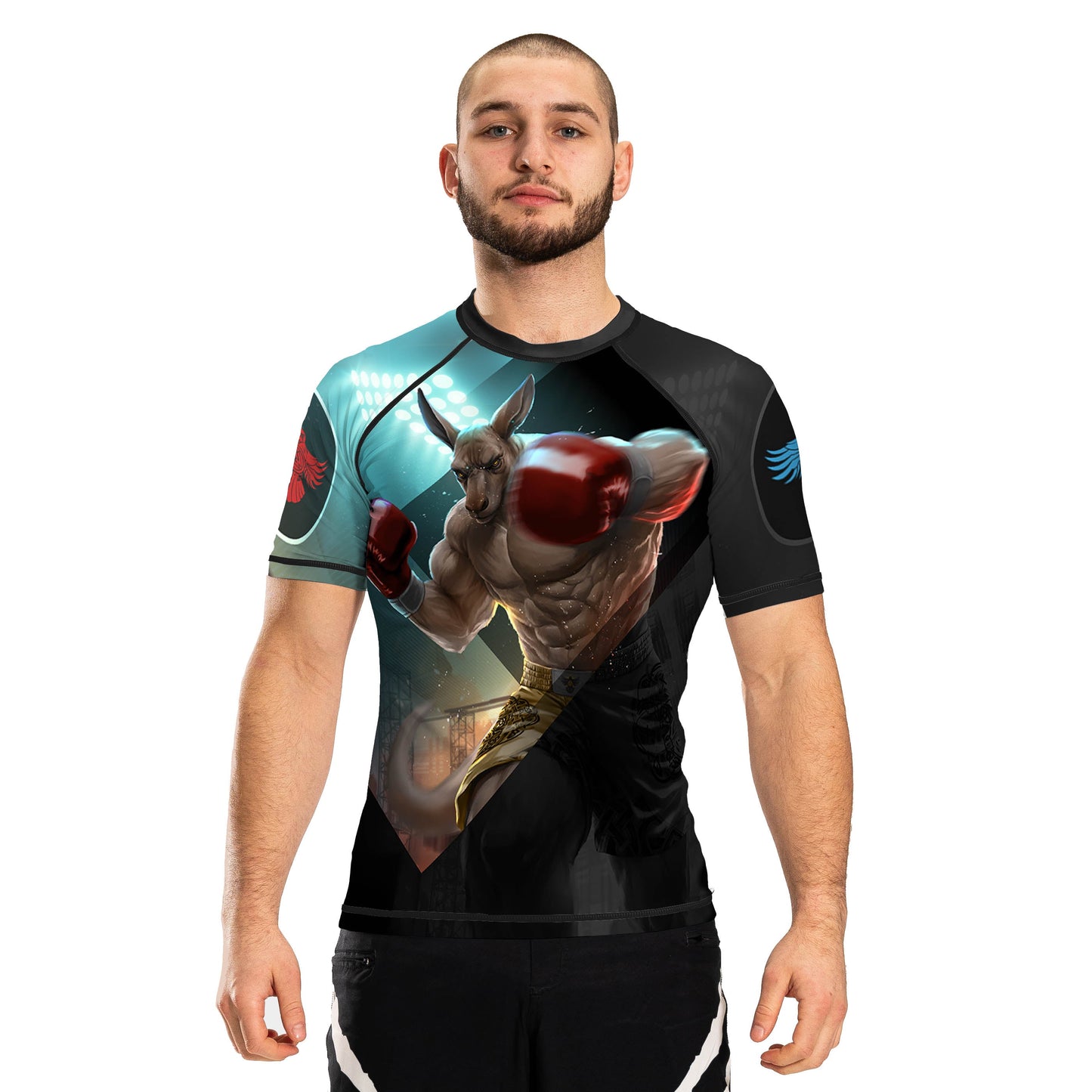 Outback Boxer Men's Short Sleeve Rashguard - Raven Fightwear