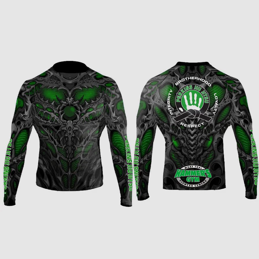 Perkins Biomechanical Junior Long Sleeve Rashguard - Raven Fightwear