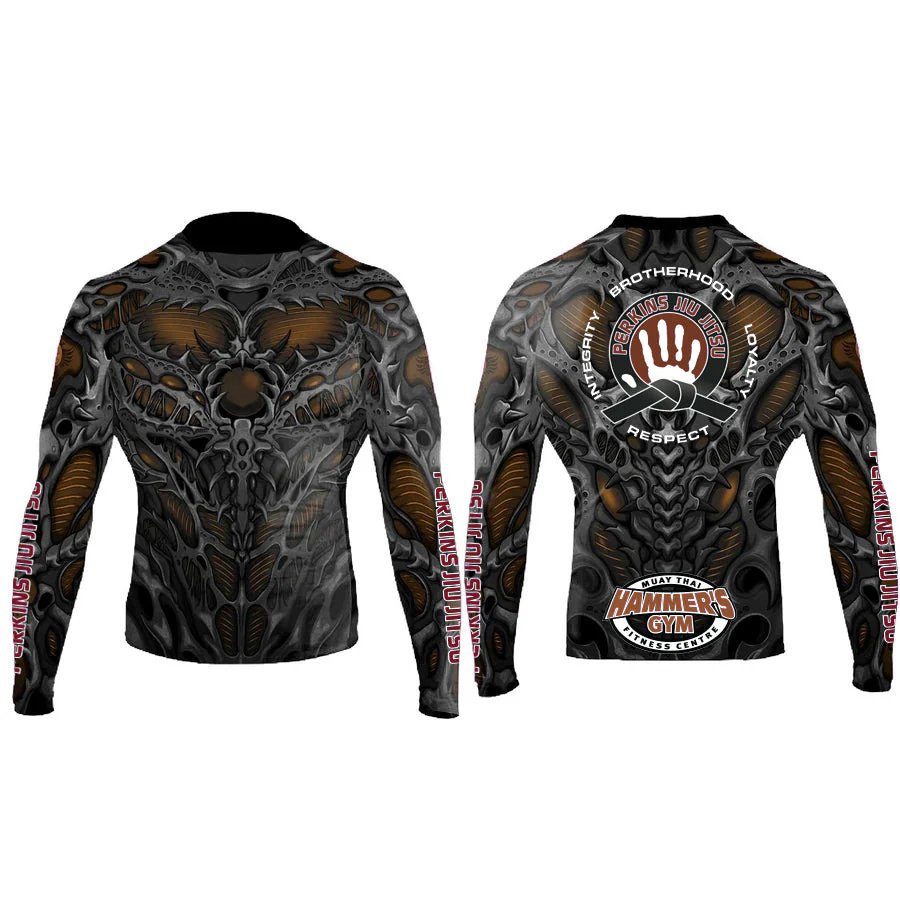 Perkins Biomechanical Men's Long Sleeve Rashguard - Raven Fightwear
