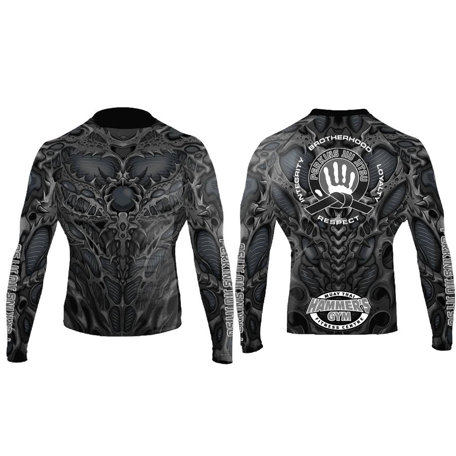 Perkins Biomechanical Men's Long Sleeve Rashguard - Raven Fightwear