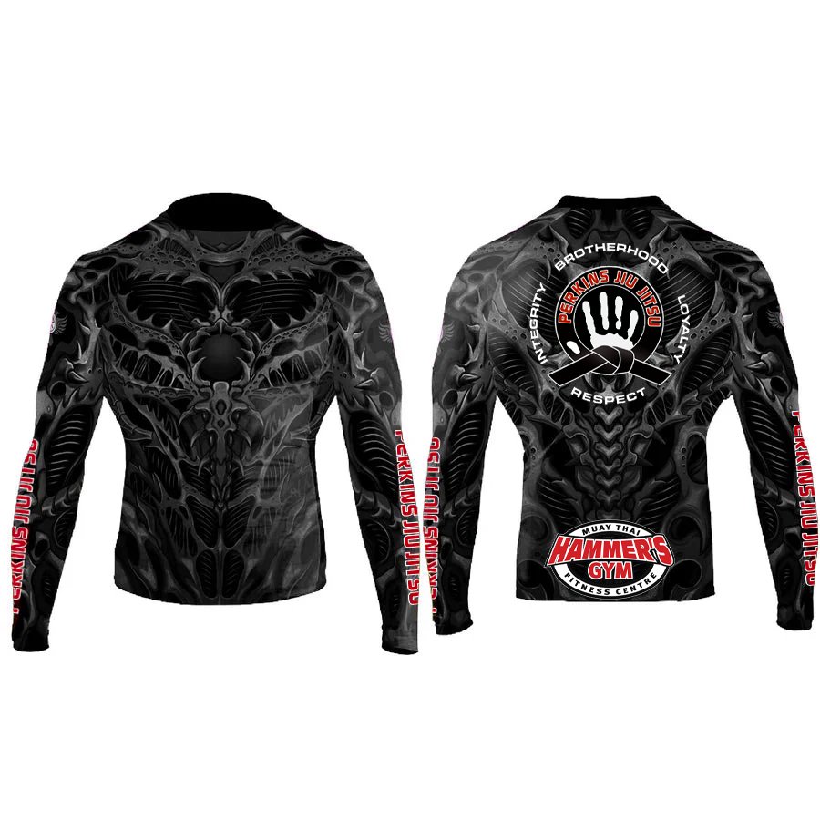Perkins Biomechanical Men's Long Sleeve Rashguard - Raven Fightwear