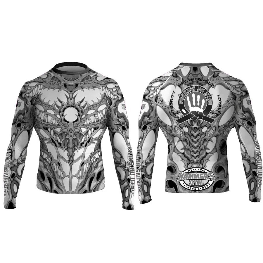 Perkins Biomechanical Men's Long Sleeve Rashguard - Raven Fightwear
