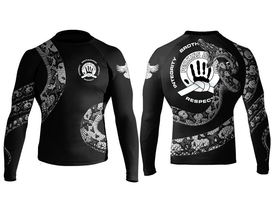 Perkins Constrictor Junior Long Sleeve Rashguard - Raven Fightwear