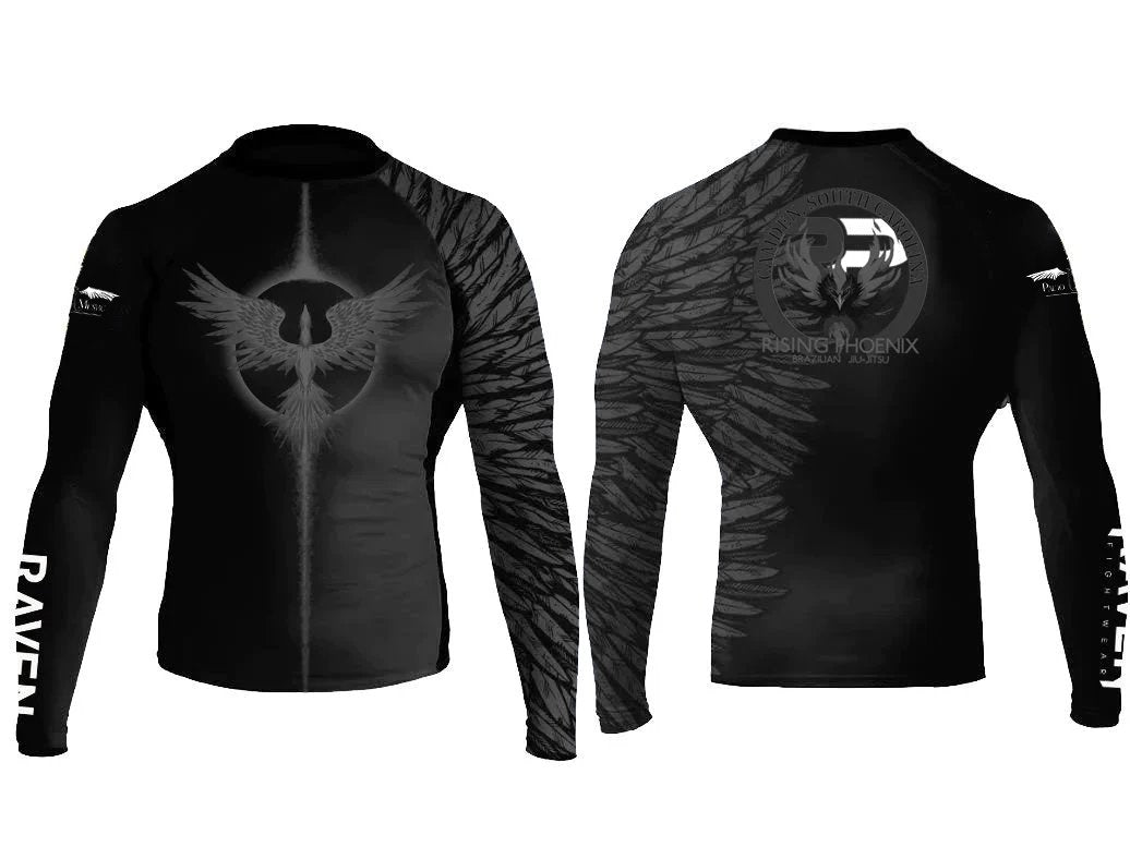 Rising Phoenix BJJ Ranked Club Rashguard - Raven Fightwear