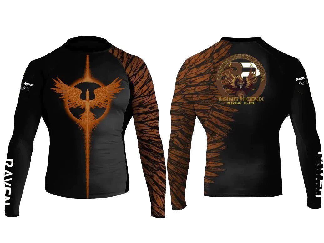 Rising Phoenix BJJ Ranked Club Rashguard - Raven Fightwear