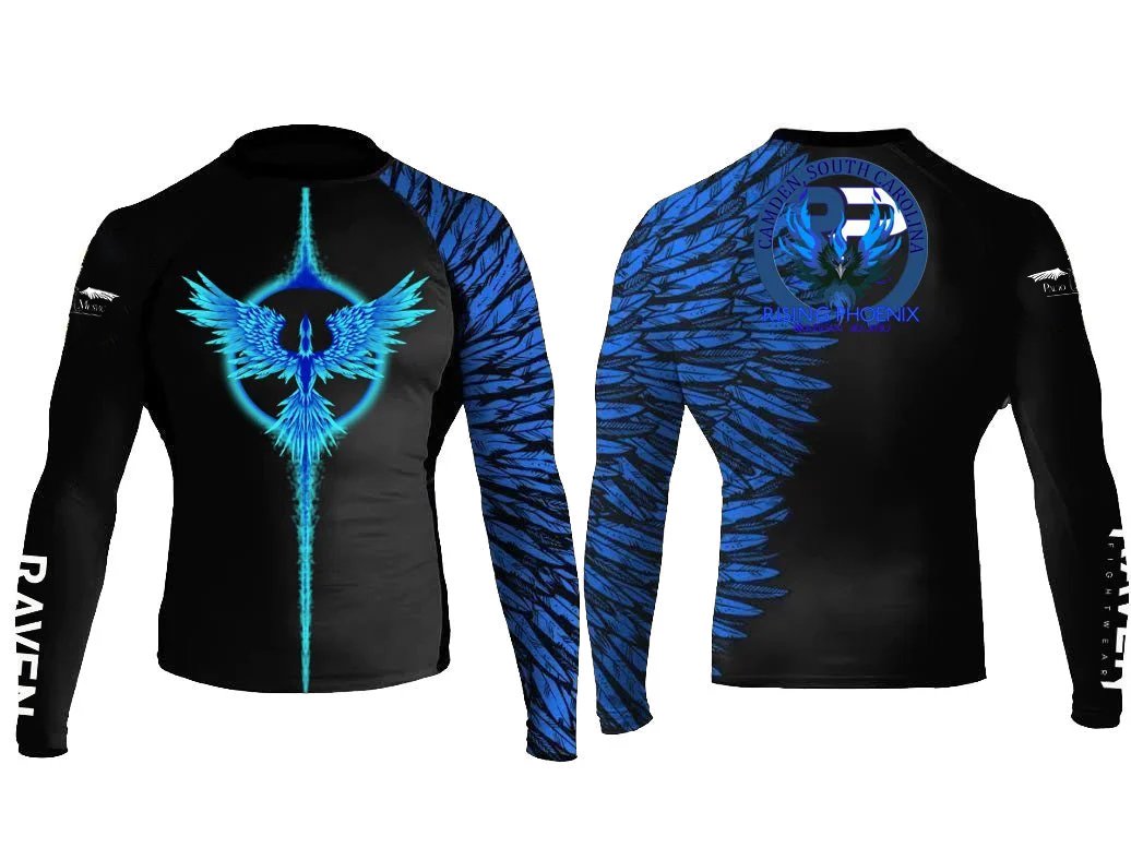 Rising Phoenix BJJ Ranked Club Rashguard - Raven Fightwear