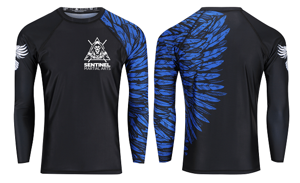 Sentinel Martial Arts Junior Long Sleeve Club Rashguard - Raven Fightwear
