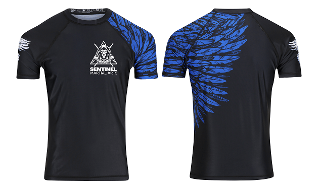 Sentinel Martial Arts Men's Short Sleeve Club Rashguard - Raven Fightwear