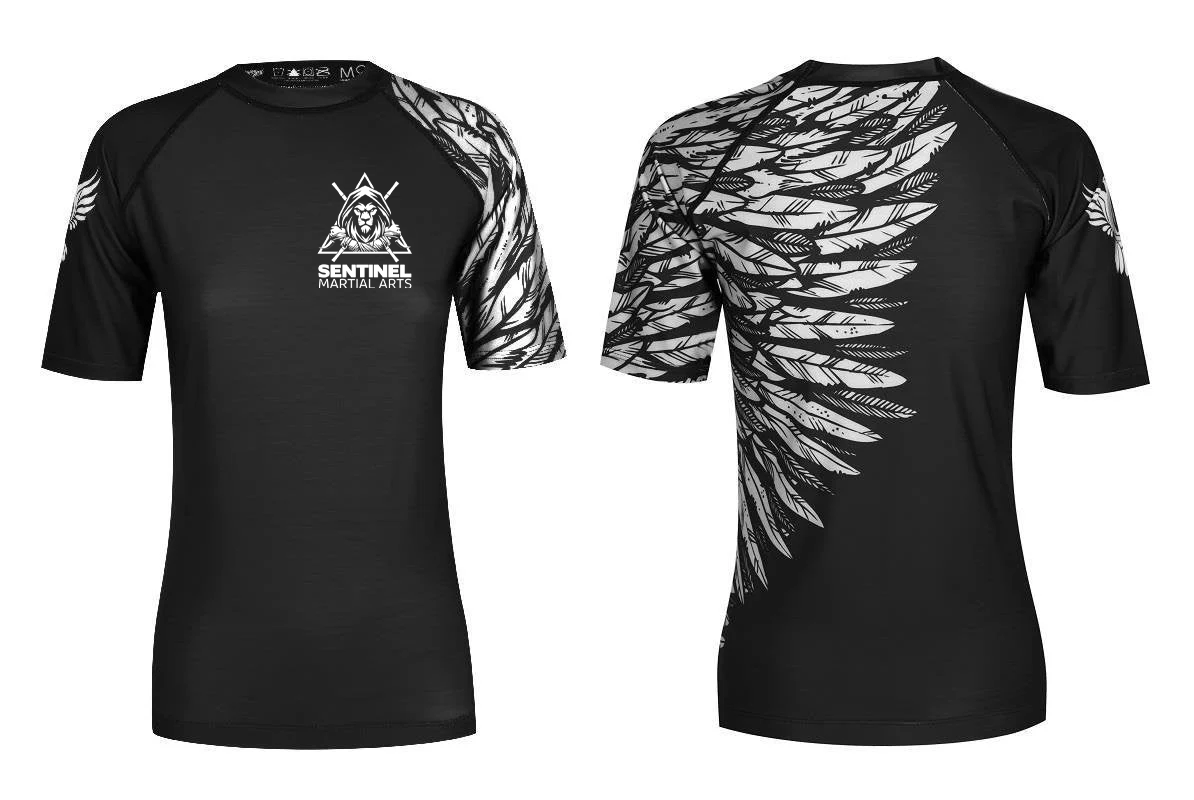 Sentinel Martial Arts Women's Short Sleeve Club Rashguard - Raven Fightwear