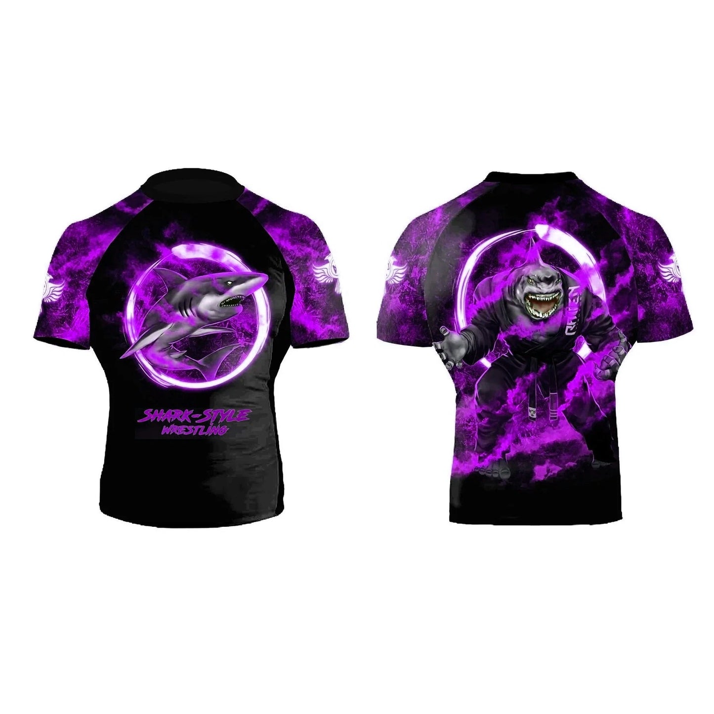 Shark Style Wrestling Team Rashguard - Raven Fightwear