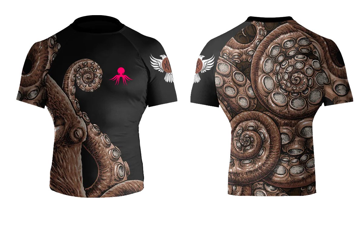 The Compound Club Men's Short Sleeve Rashguard - Raven Fightwear