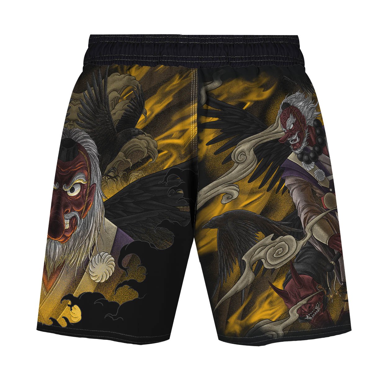 The Tengu 2.0 Men's Hyrbid Fight Shorts - Raven Fightwear