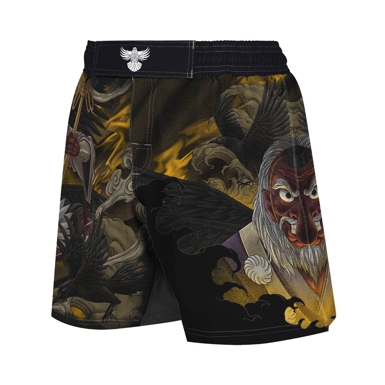 The Tengu 2.0 Men's Hyrbid Fight Shorts - Raven Fightwear