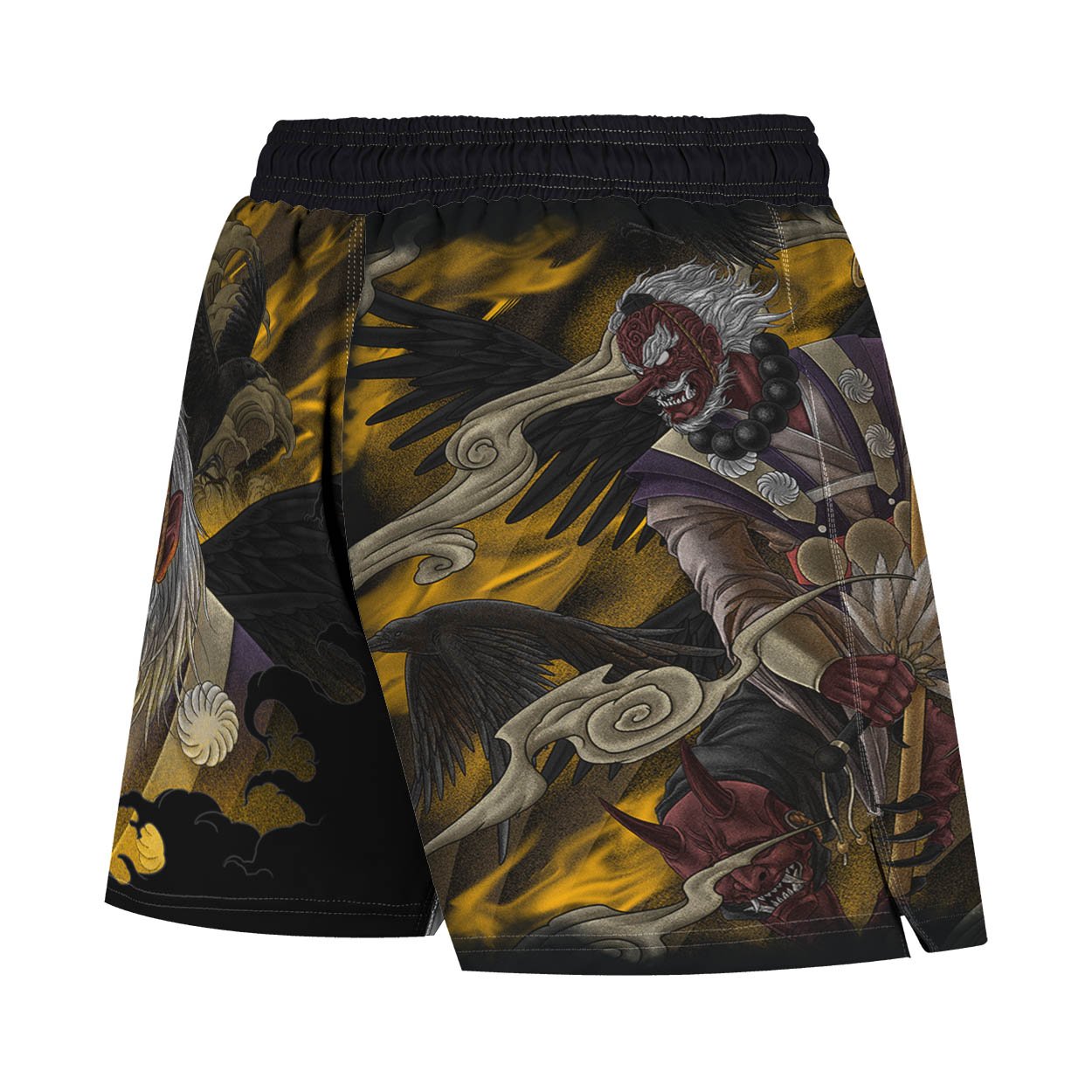 The Tengu 2.0 Men's Hyrbid Fight Shorts - Raven Fightwear