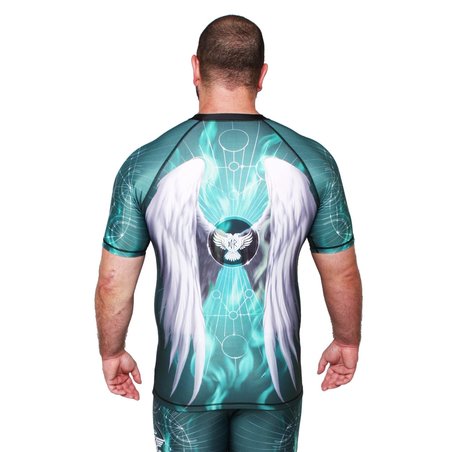 Archangels Raphael Men's Short Sleeve Rashguard Back