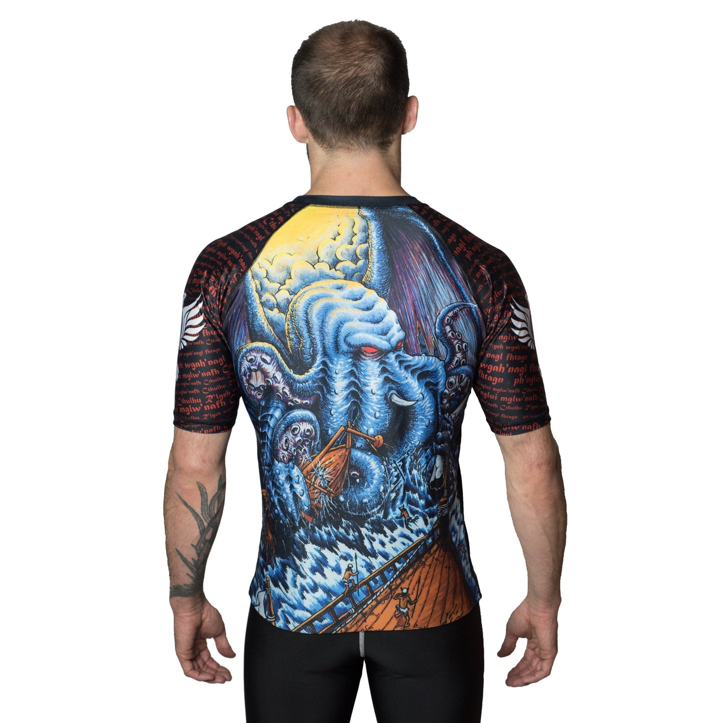 Cthulhu Men's Short Sleeve Rashguard Back