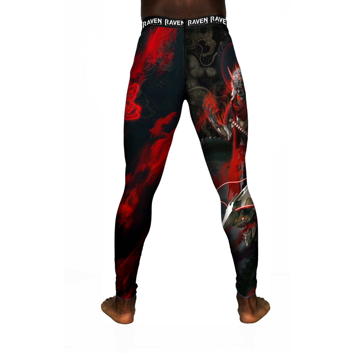Cyberpunk Oni Men's Spats Back