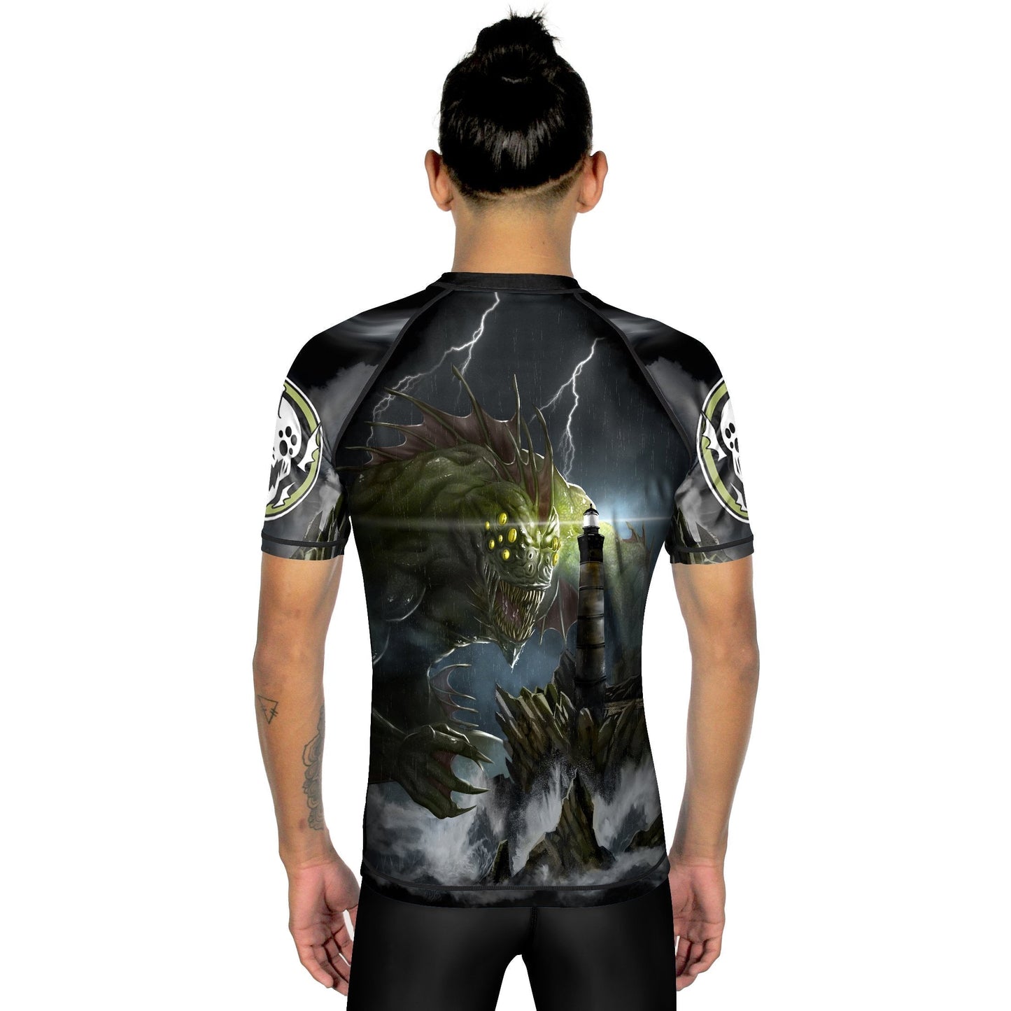 The Great Old Ones Dagon Men's Short Sleeve Rashguard Back