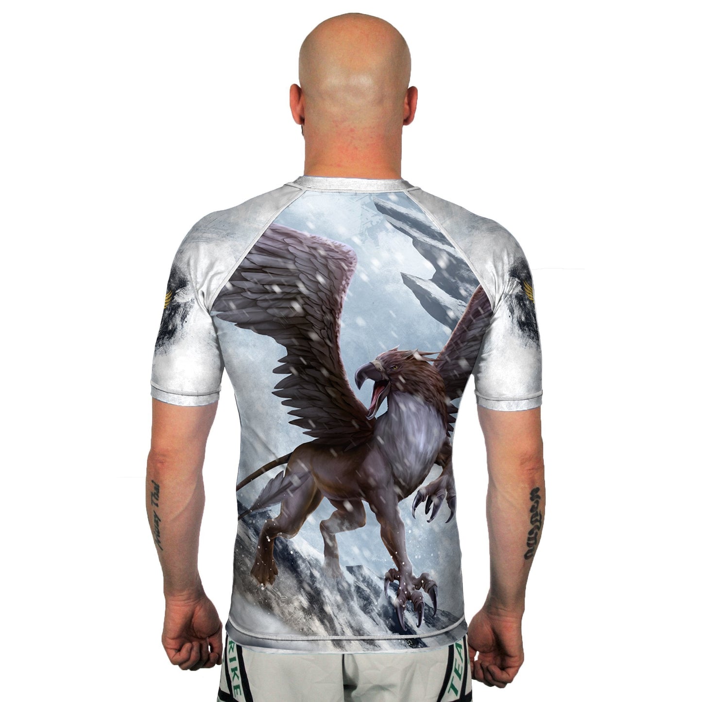 The Griffin Men's Short Sleeve Rashguard Back