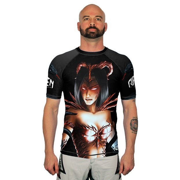 The Succubus Men's Short Sleeve Rashguard Front