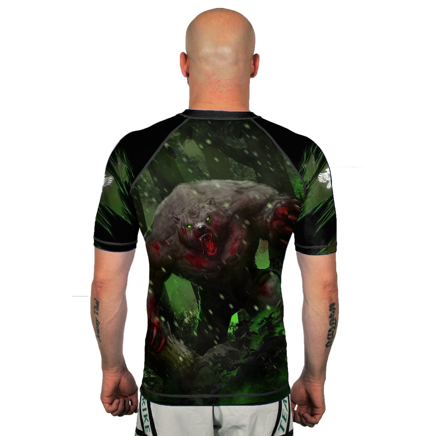The Ursine Men's Short Sleeve Rashguard Back