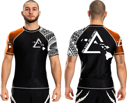 Island Jiu-Jitsu Atlantic Short Sleeve Junior Ranked Team Rashguard