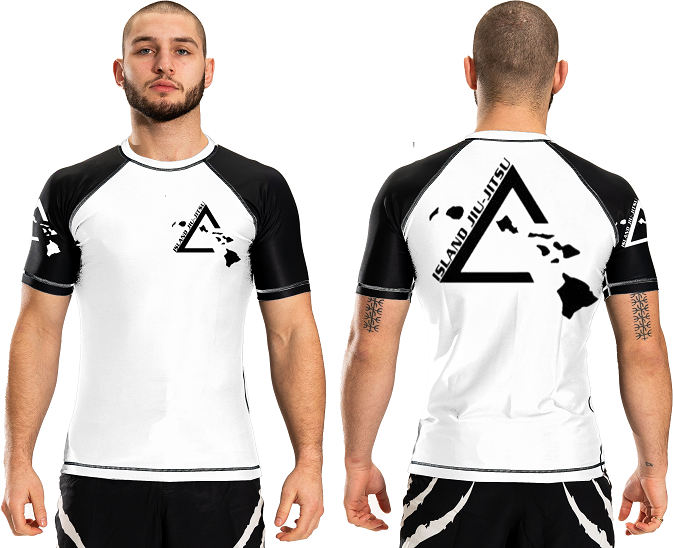 Island Jiu-Jitsu Atlantic Short Sleeve Ranked Plain Rashguard