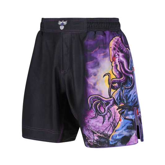 BJJ Horror Cthulhu Men's Hybrid Fight Shorts - Raven Fightwear