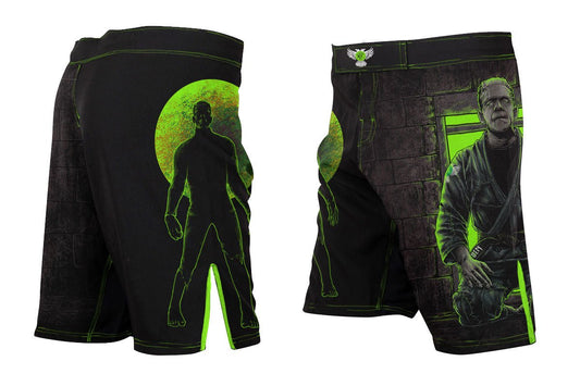BJJ Horror Frankenstein's Monster Men's Fight Shorts - Raven Fightwear