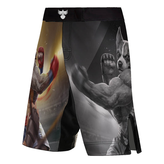 Blue Heeler Brawler Men's Fight Shorts - Raven Fightwear