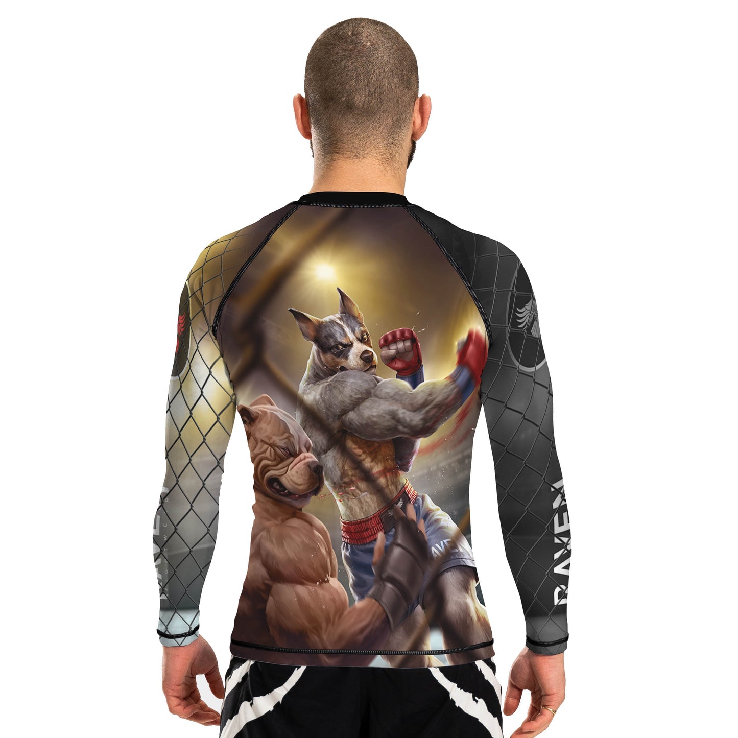 Blue Heeler Brawler Men's Long Sleeve Rashguard - Raven Fightwear