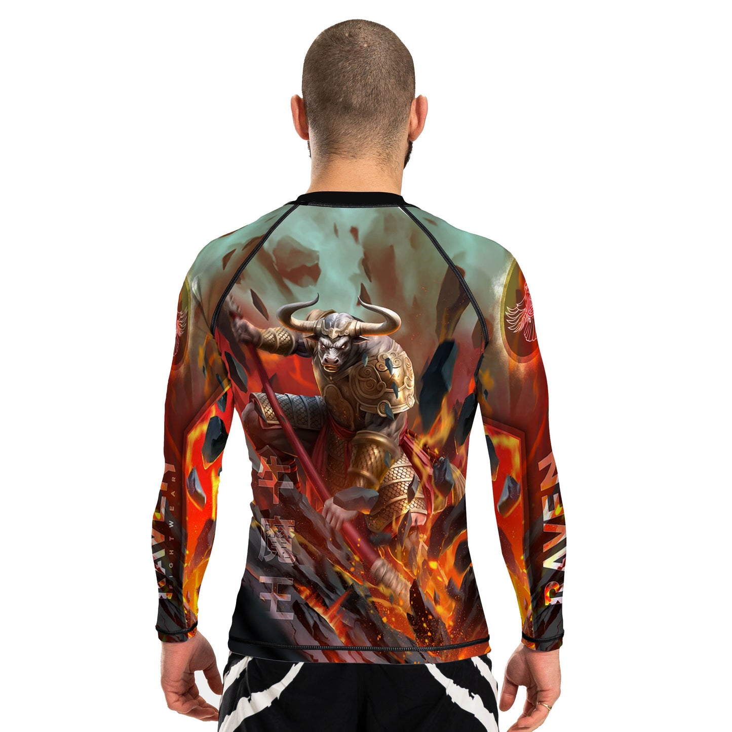 Bull Demon King Men's Long Sleeve Rashguard - Raven Fightwear