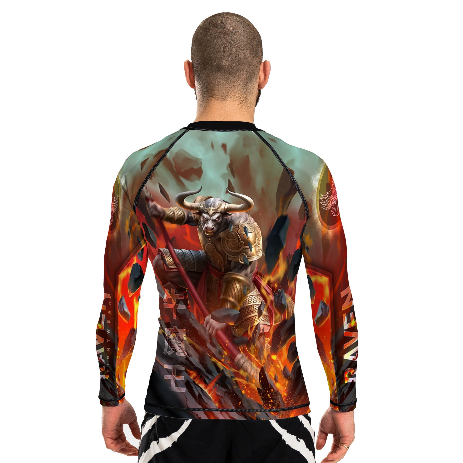 Bull Demon King Men's Long Sleeve Rashguard - Raven Fightwear